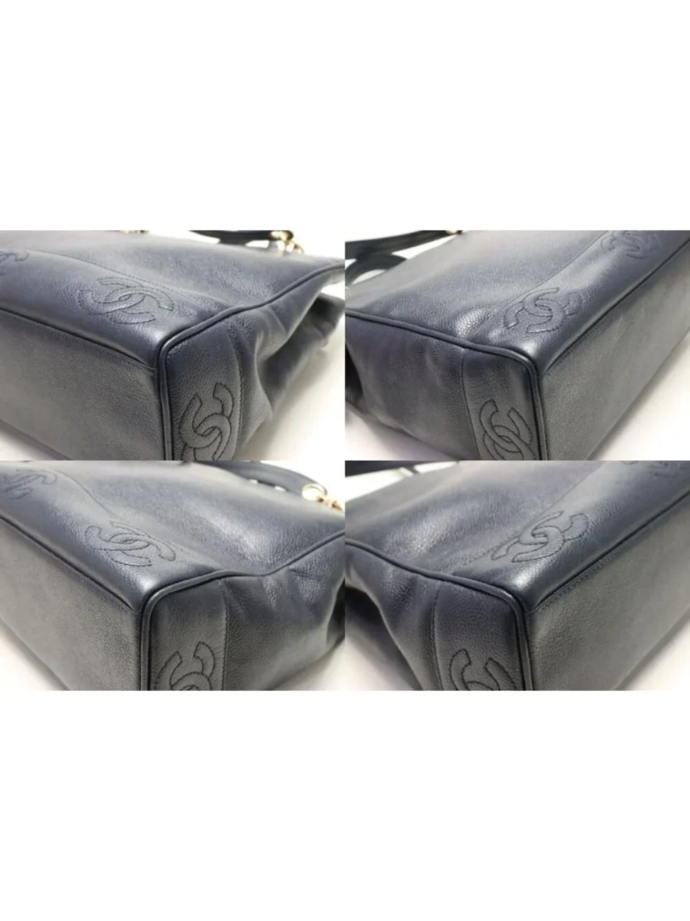 Chanel Triple Coco Caviar Leather Tote